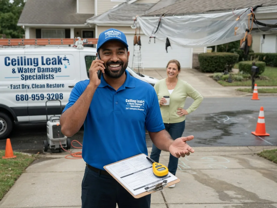 Ceiling Leak Cleanup Scroggins, TX FAQs